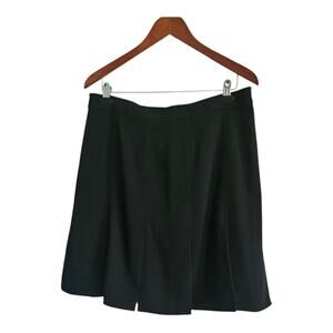 Trina Turk NWT Pleated Box Skirt Short Solid Black Size 10